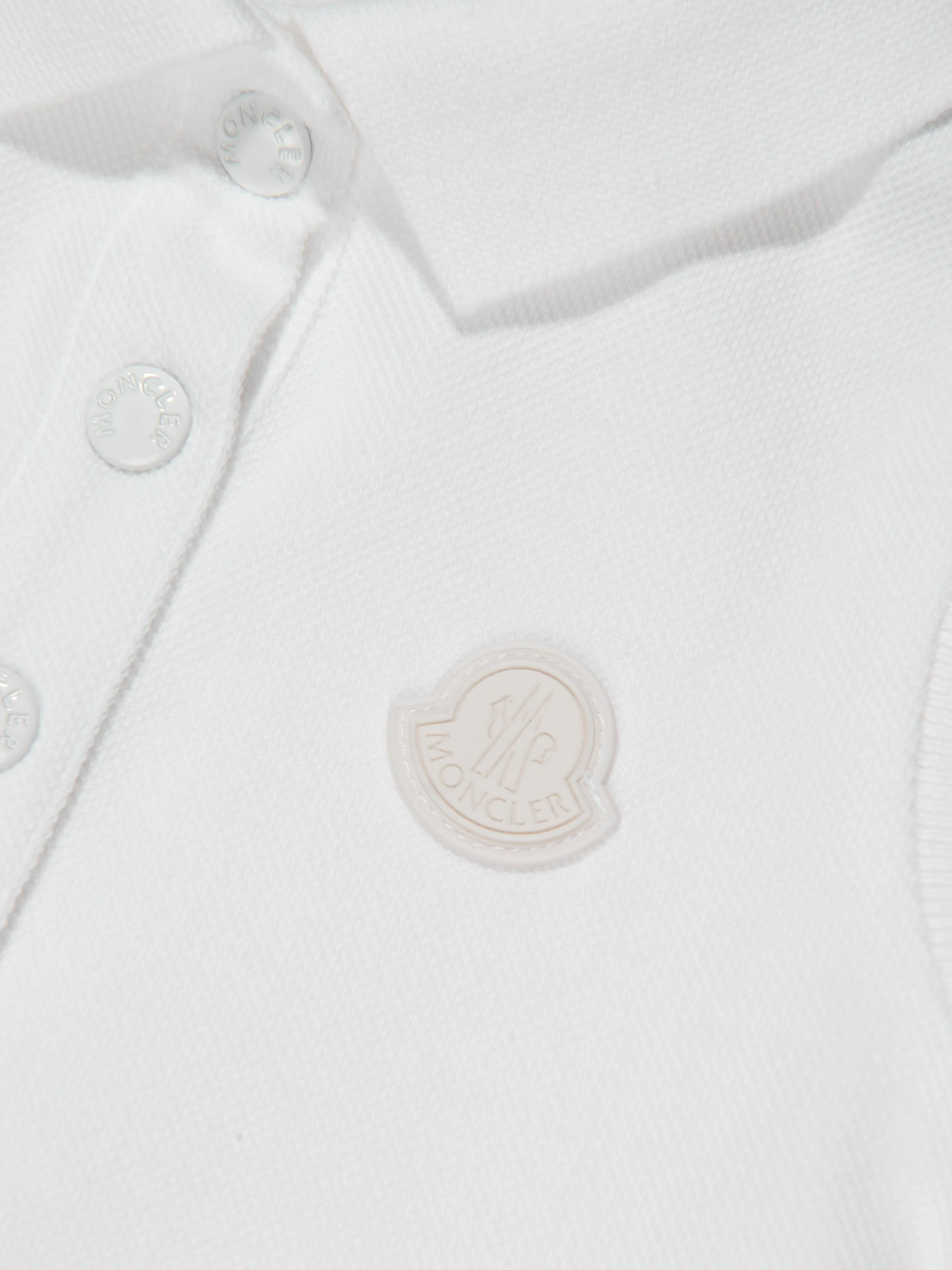 Moncler Enfant Robe Polo sans Manches pour Fille en Blanc