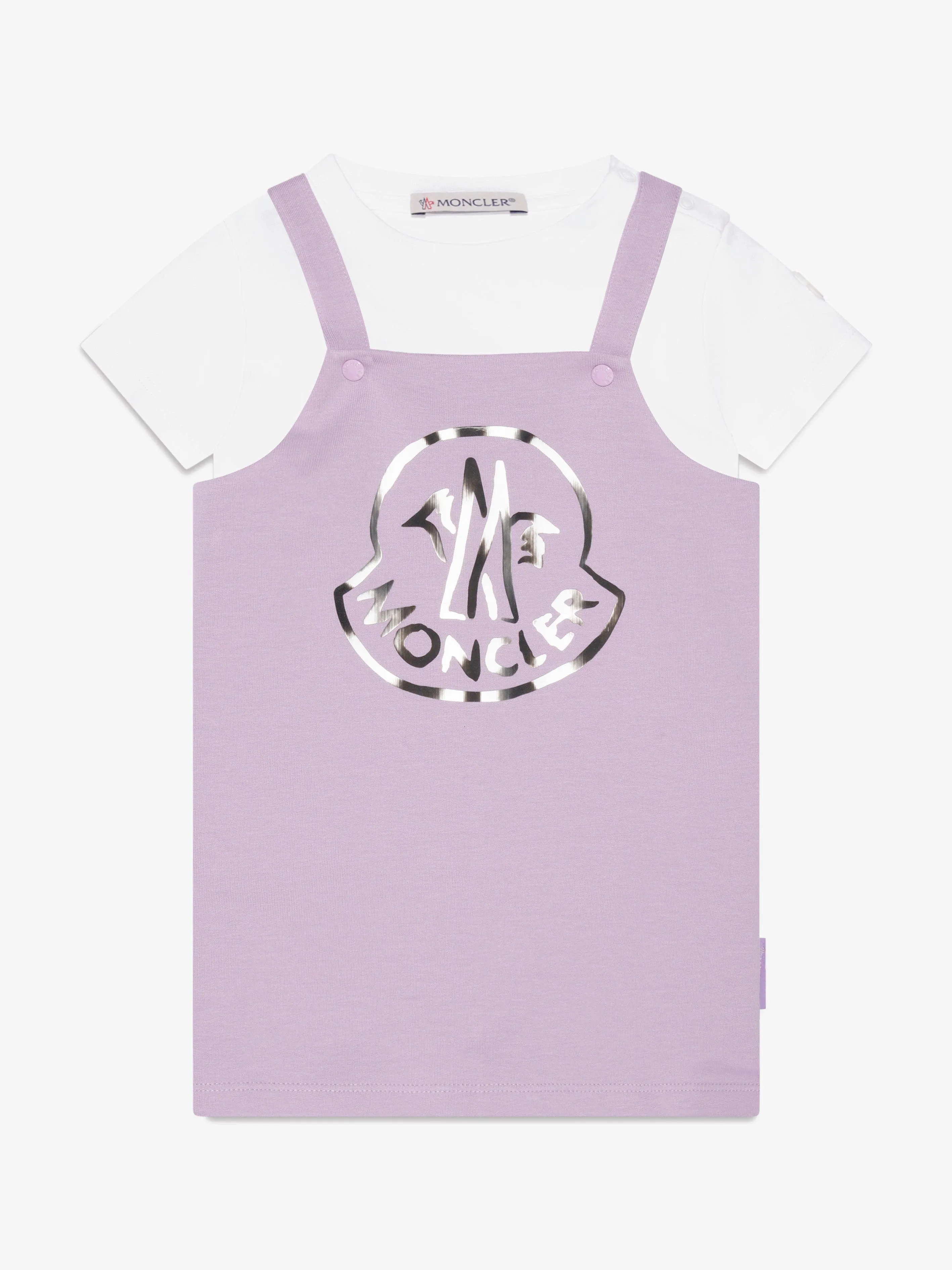 Ensemble T-shirt et robe pour bébé fille Moncler en lilas