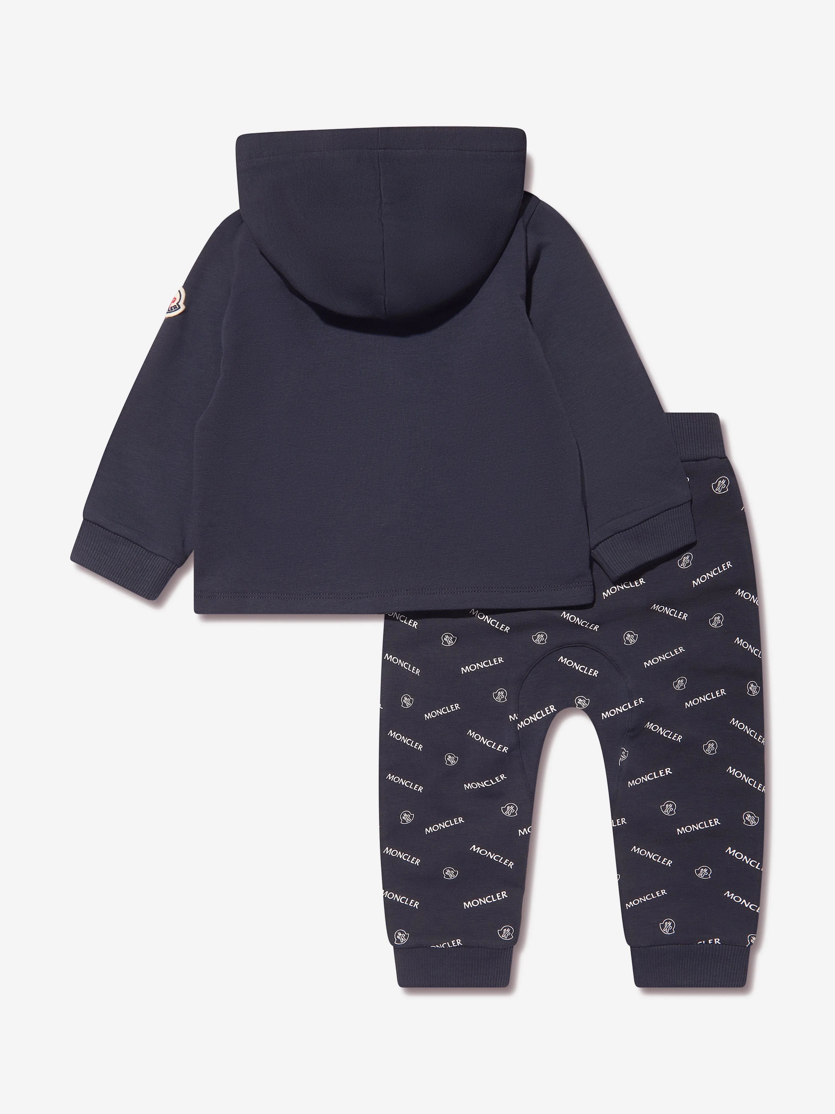 Survêtement Moncler Enfant avec Logo Bébé en Bleu Marine