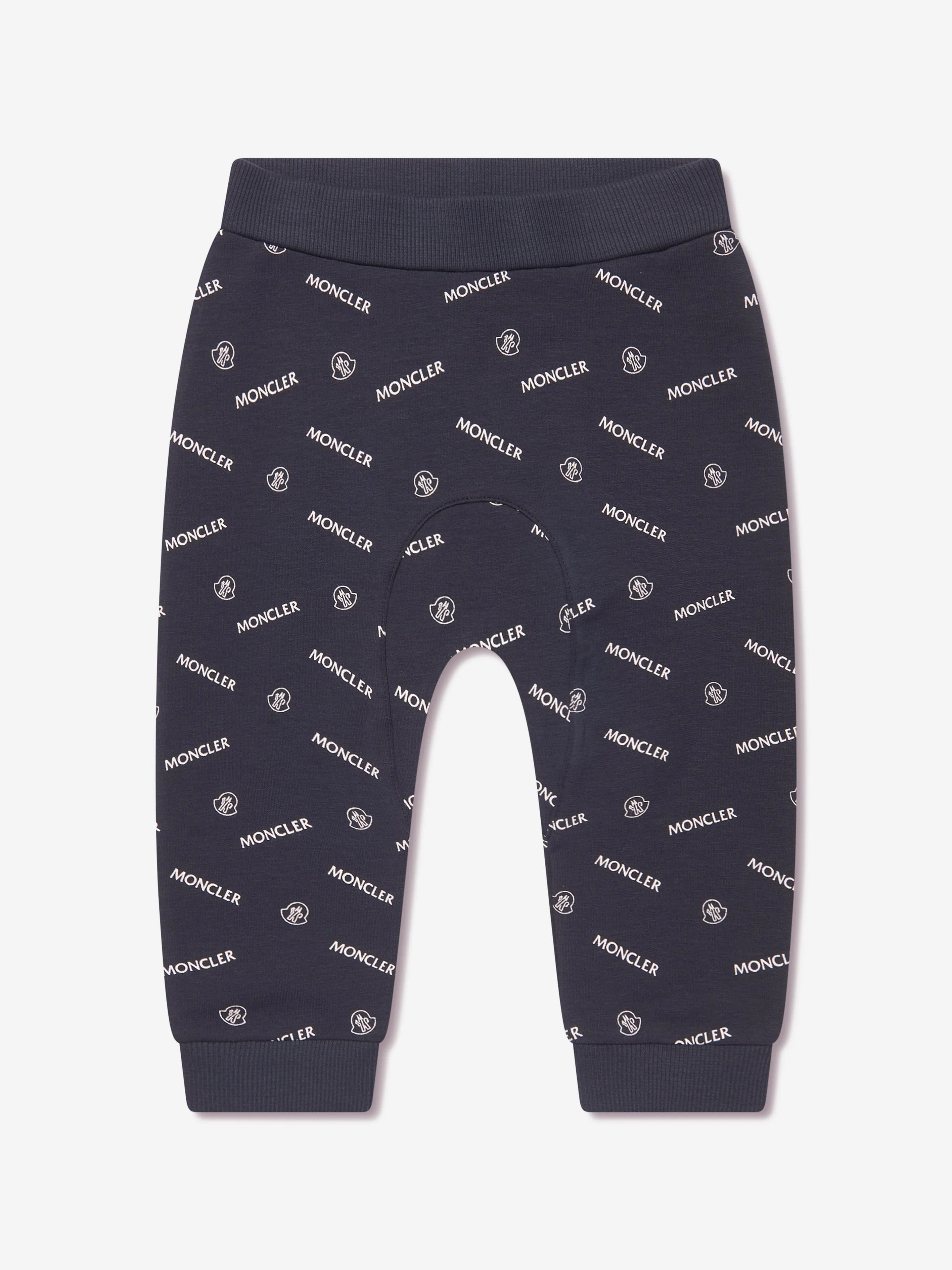 Survêtement Moncler Enfant avec Logo Bébé en Bleu Marine