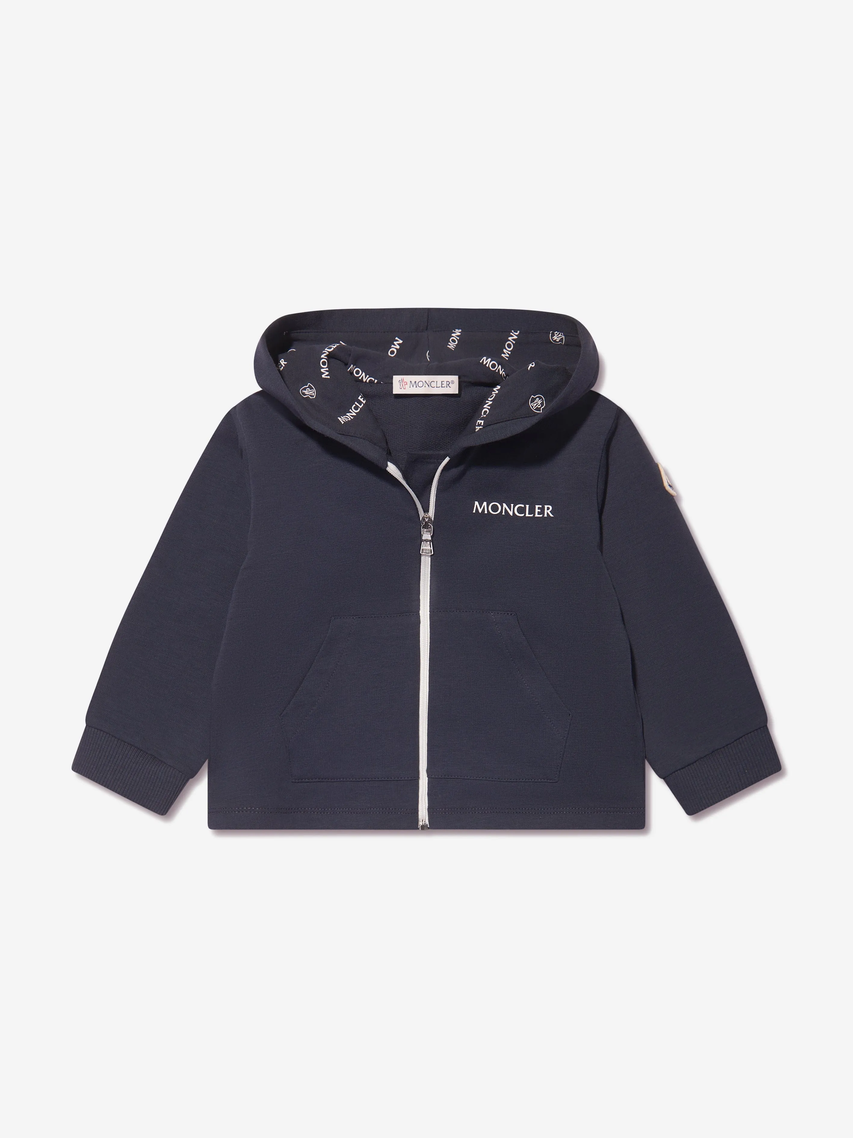 Survêtement Moncler Enfant avec Logo Bébé en Bleu Marine
