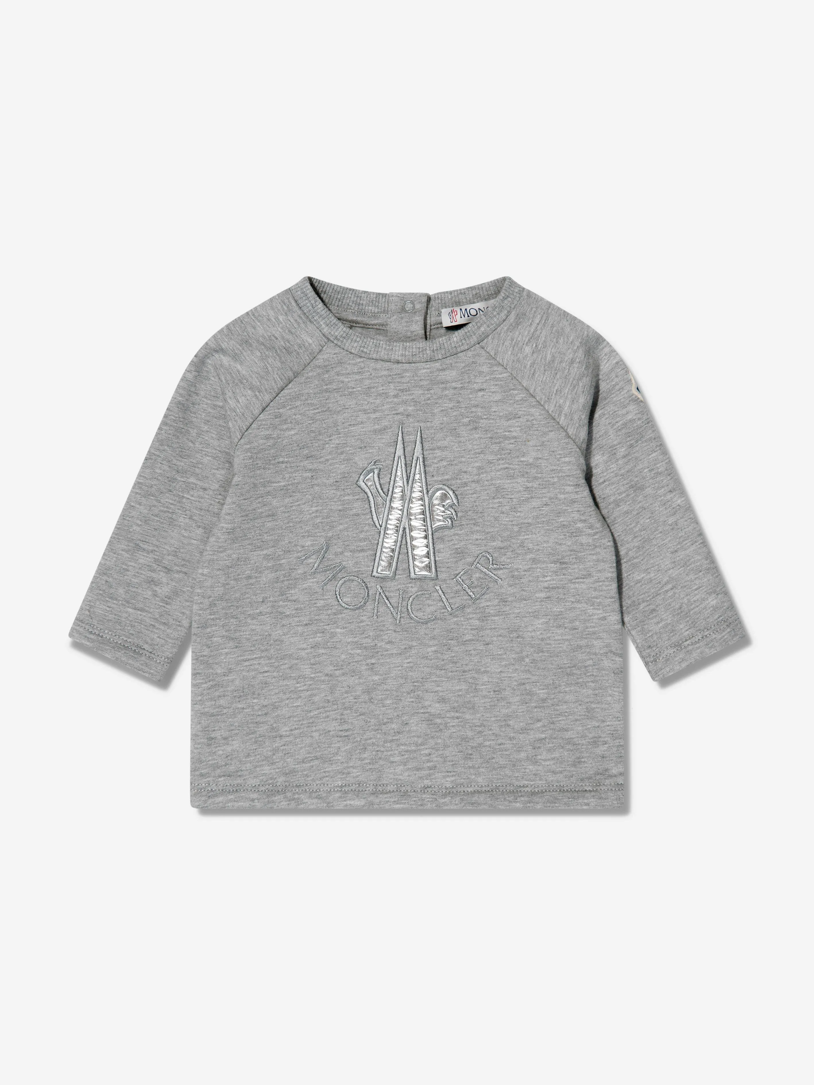 Ensemble T-shirt et pantalon pour bébé Moncler en gris