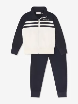 Survêtement Logo Moncler Enfant Garçon en Bleu Marine