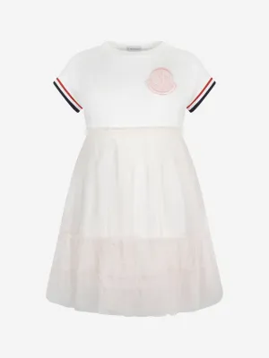 Moncler Enfant Robe en Jersey et Tulle pour Fille