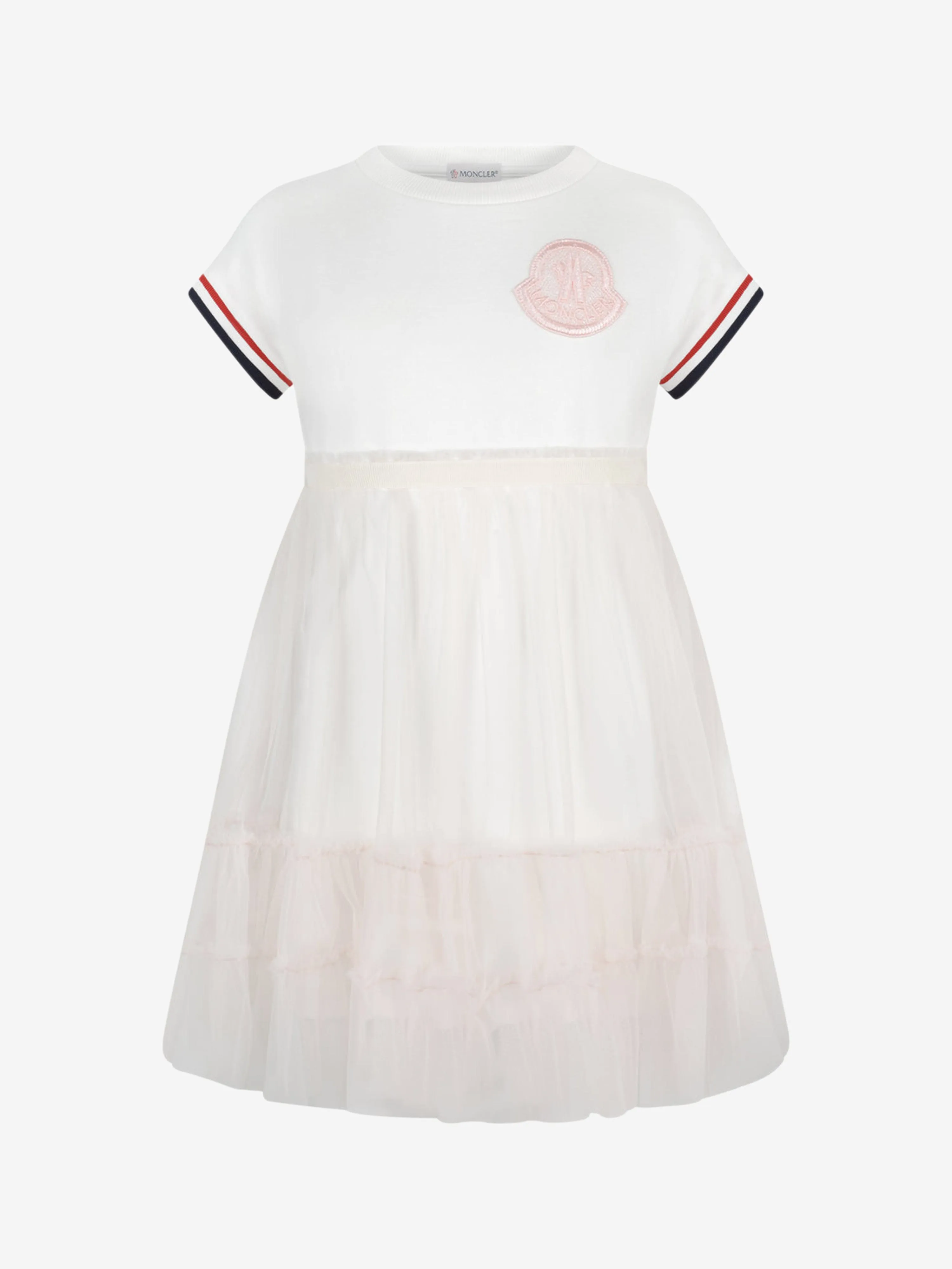 Moncler Enfant Robe en Jersey et Tulle pour Fille