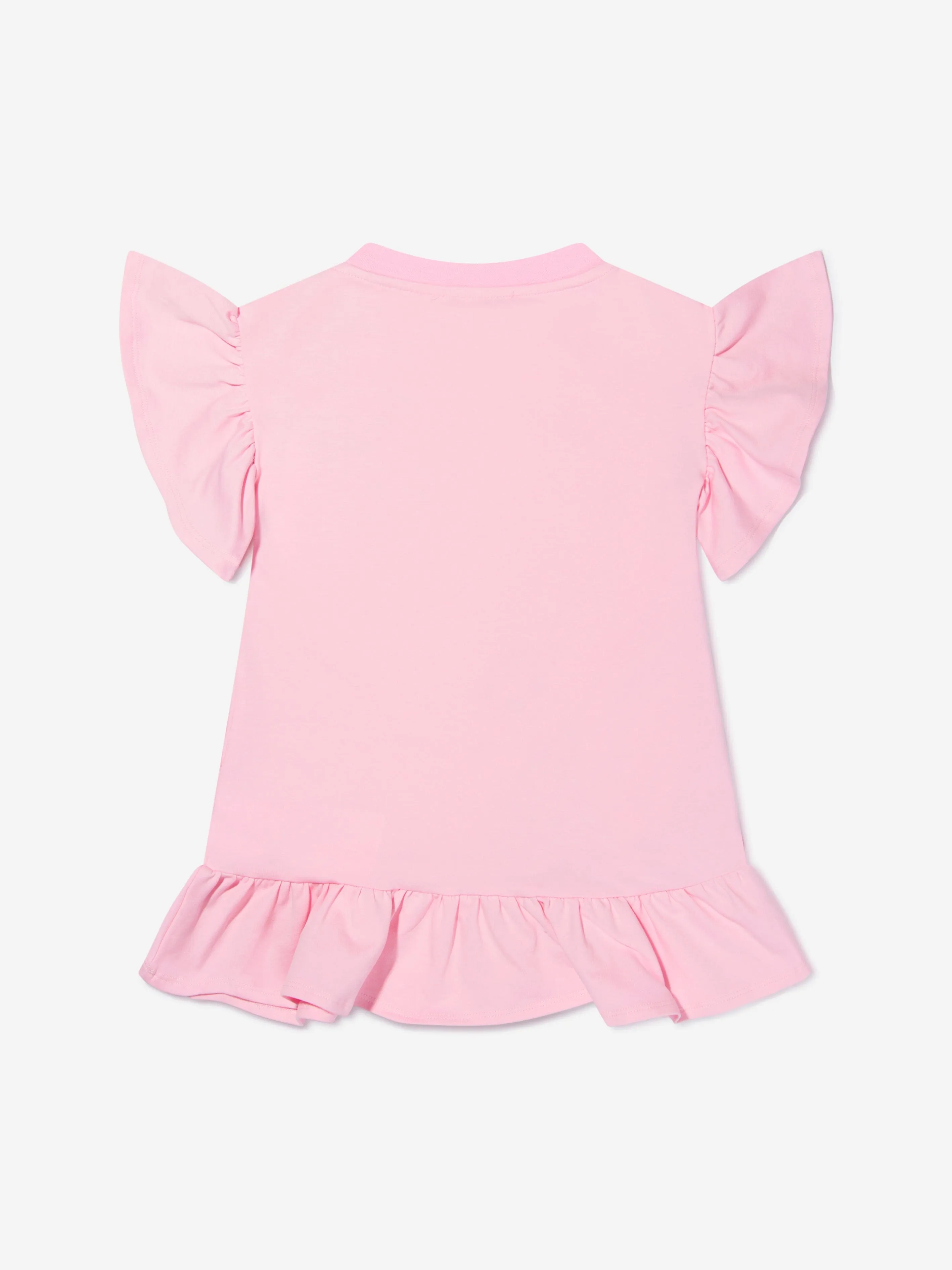 Robe pour filles Monnalisa en coton imprimé rose