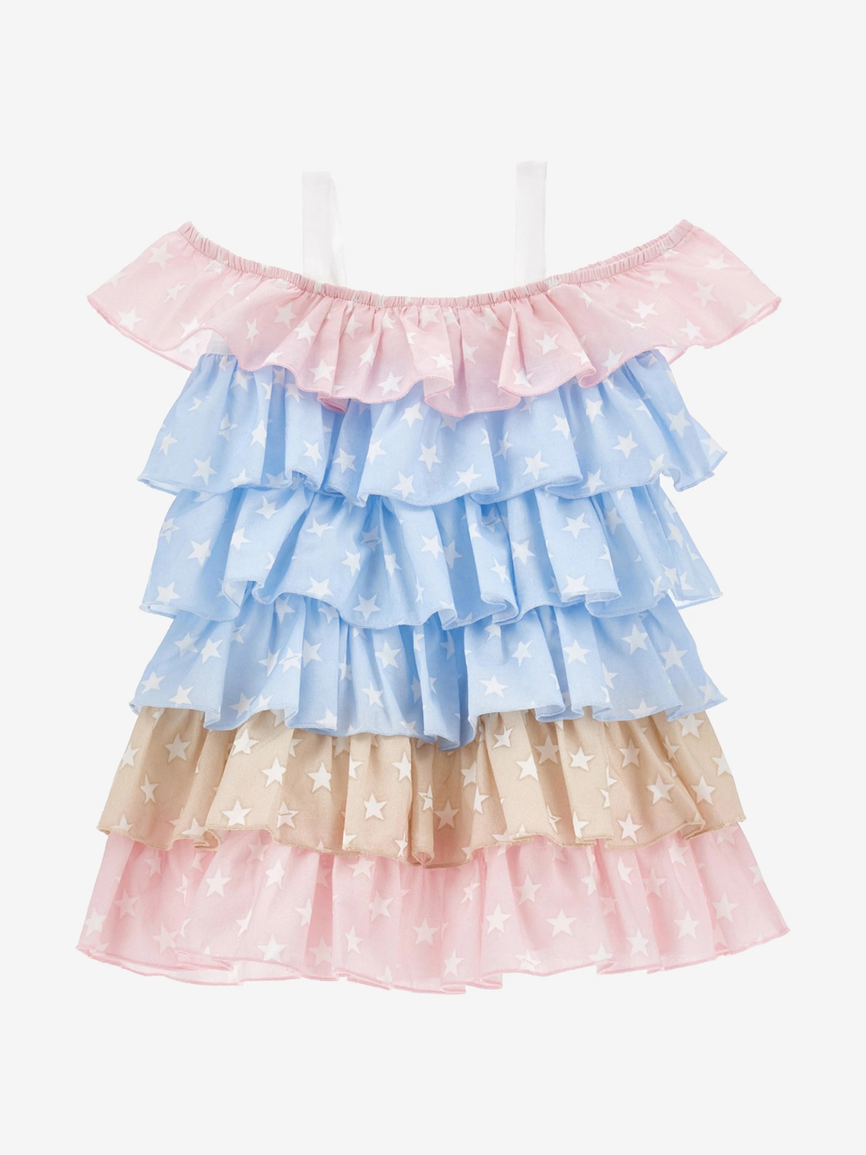 Robe d'été à volants pour filles Monnalisa multicolore