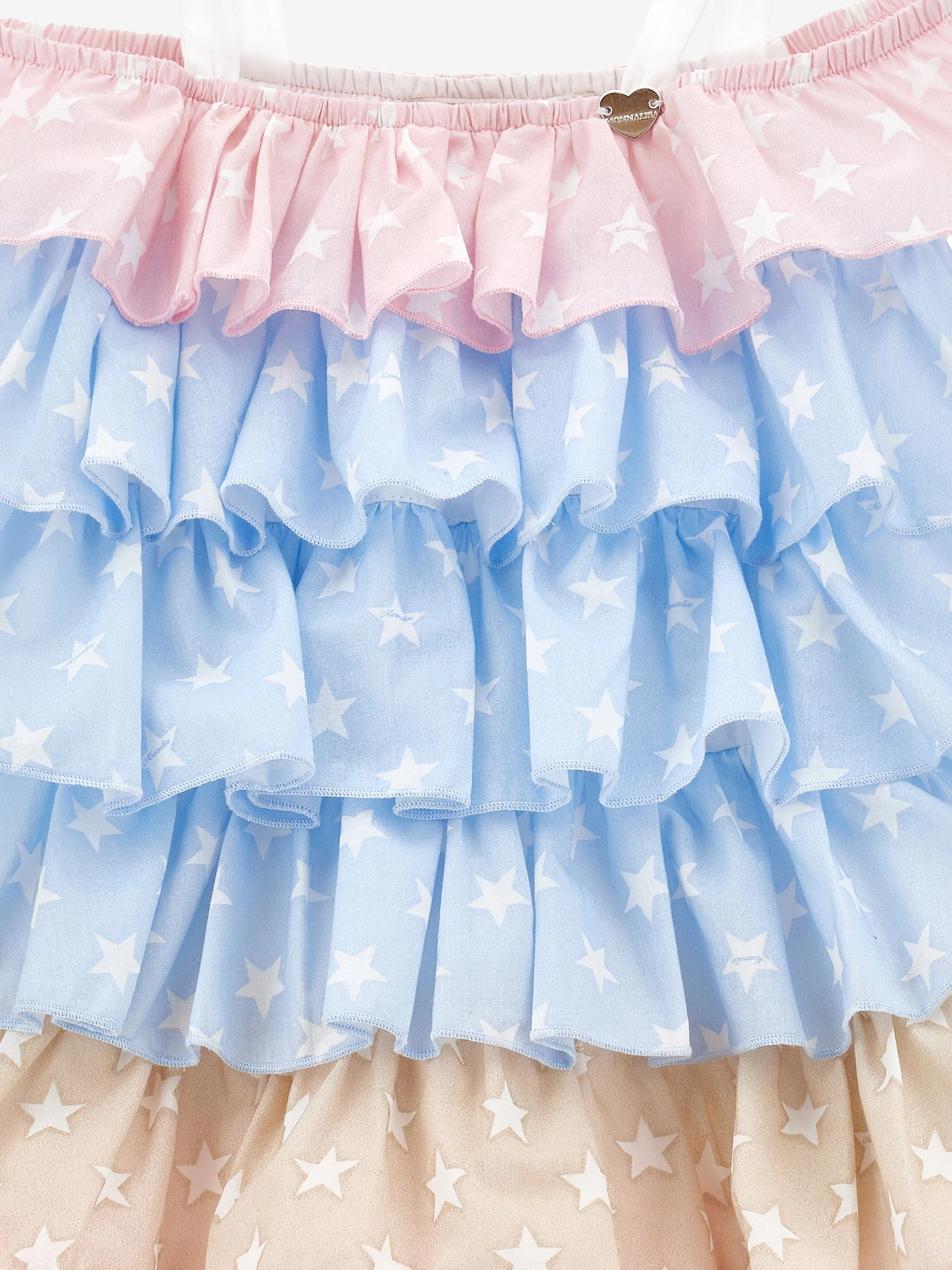 Robe d'été à volants pour filles Monnalisa multicolore