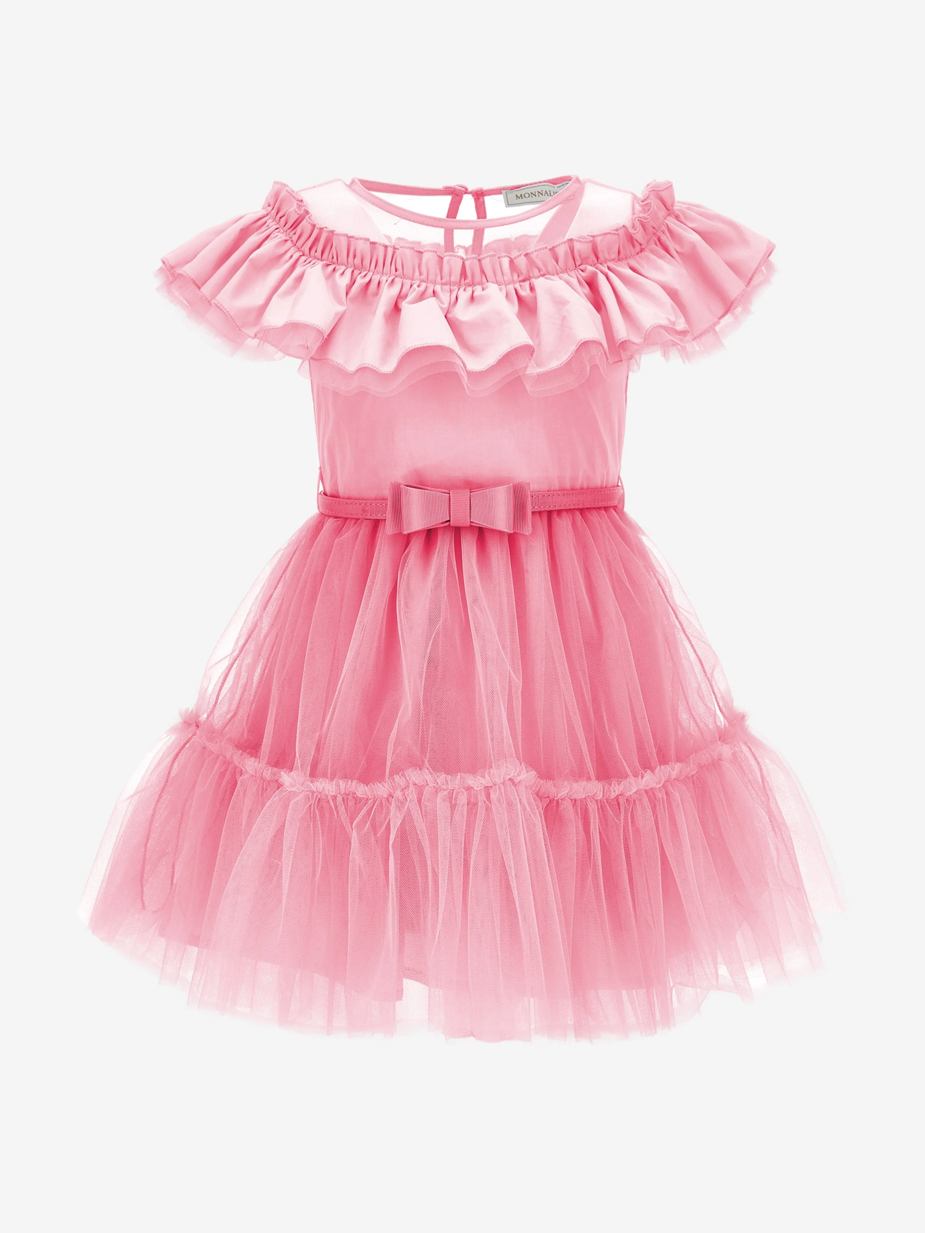 Robe en tulle pour filles Monnalisa en rose