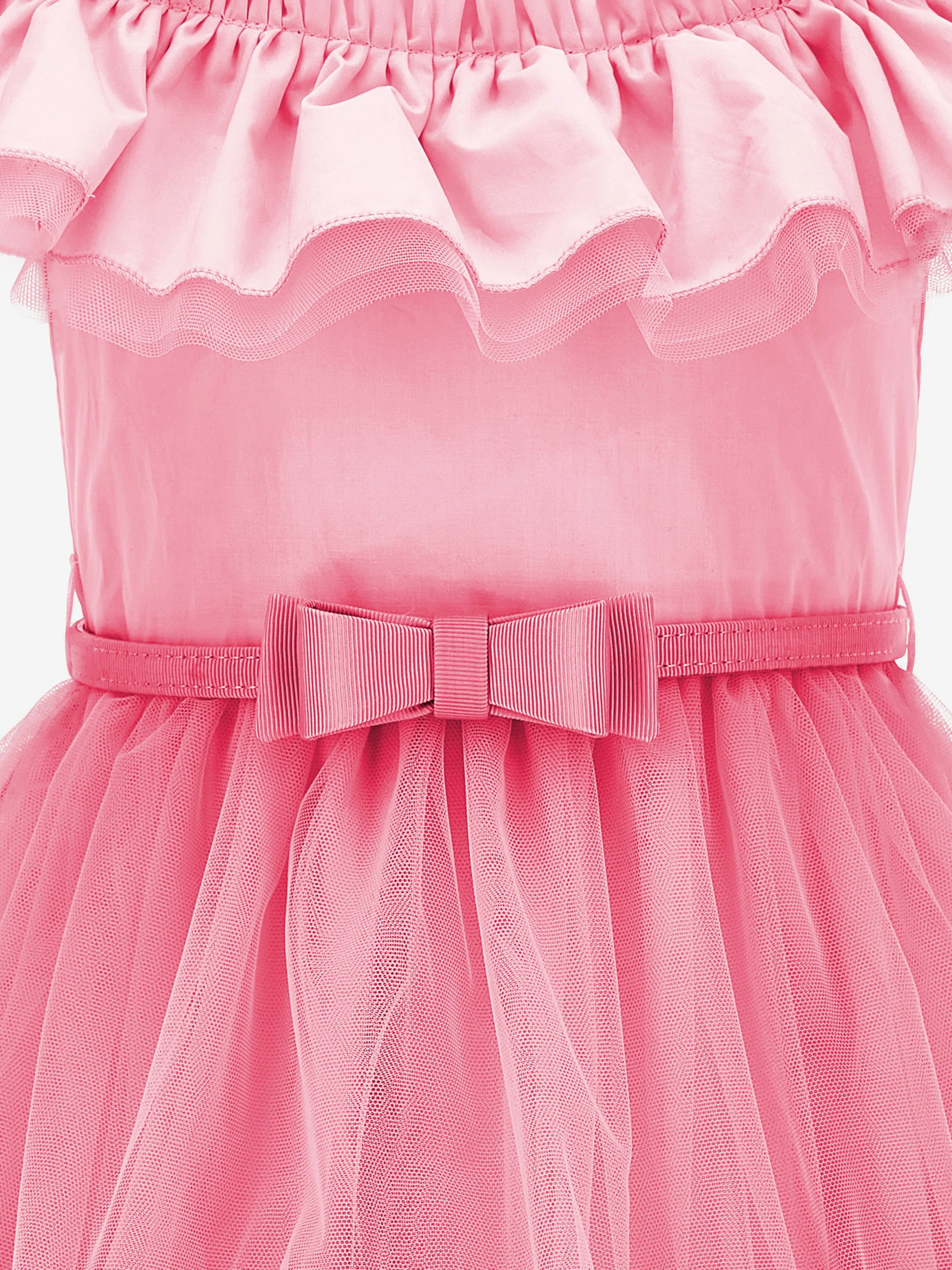 Robe en tulle pour filles Monnalisa en rose