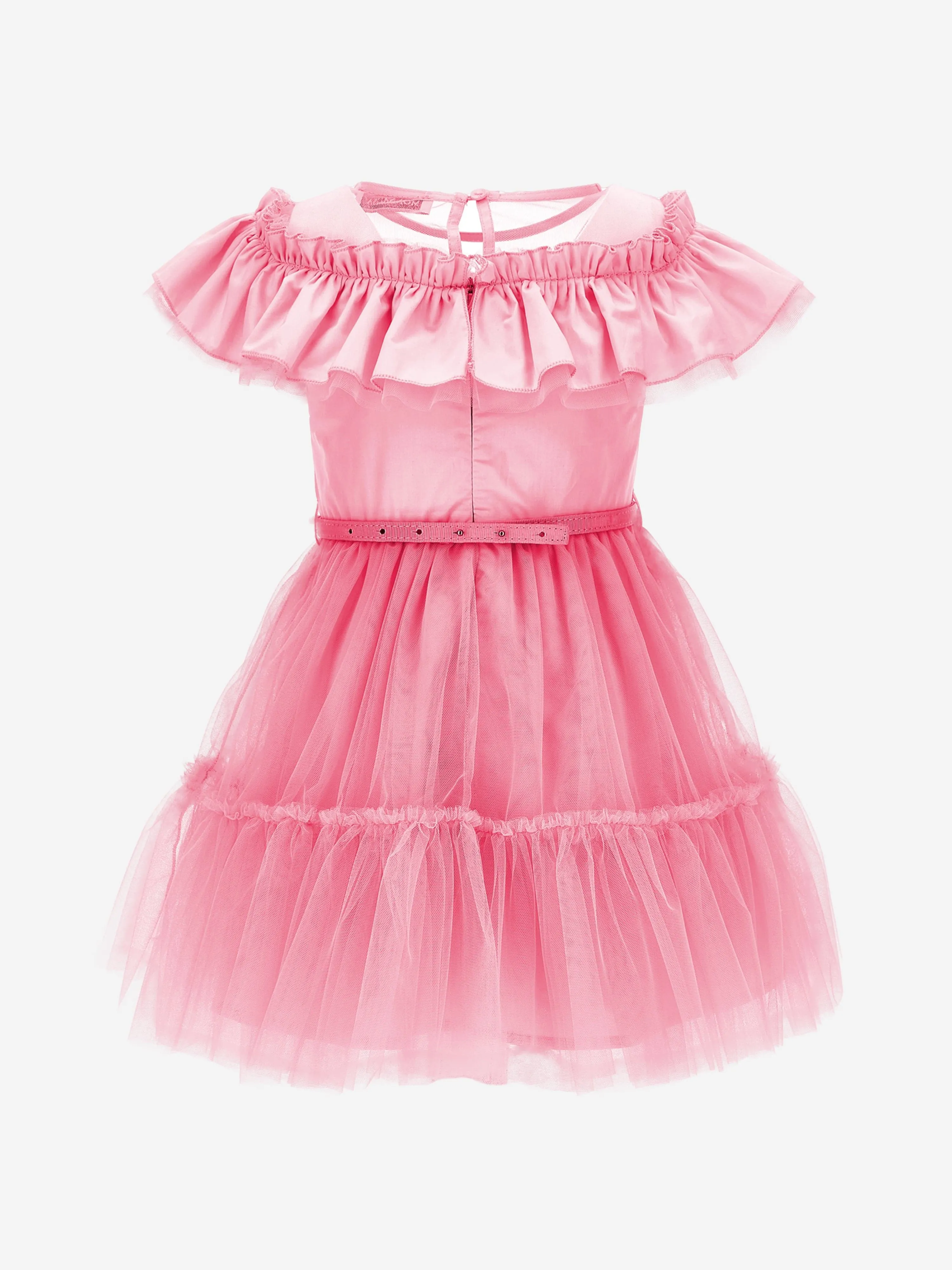 Robe en tulle pour filles Monnalisa en rose