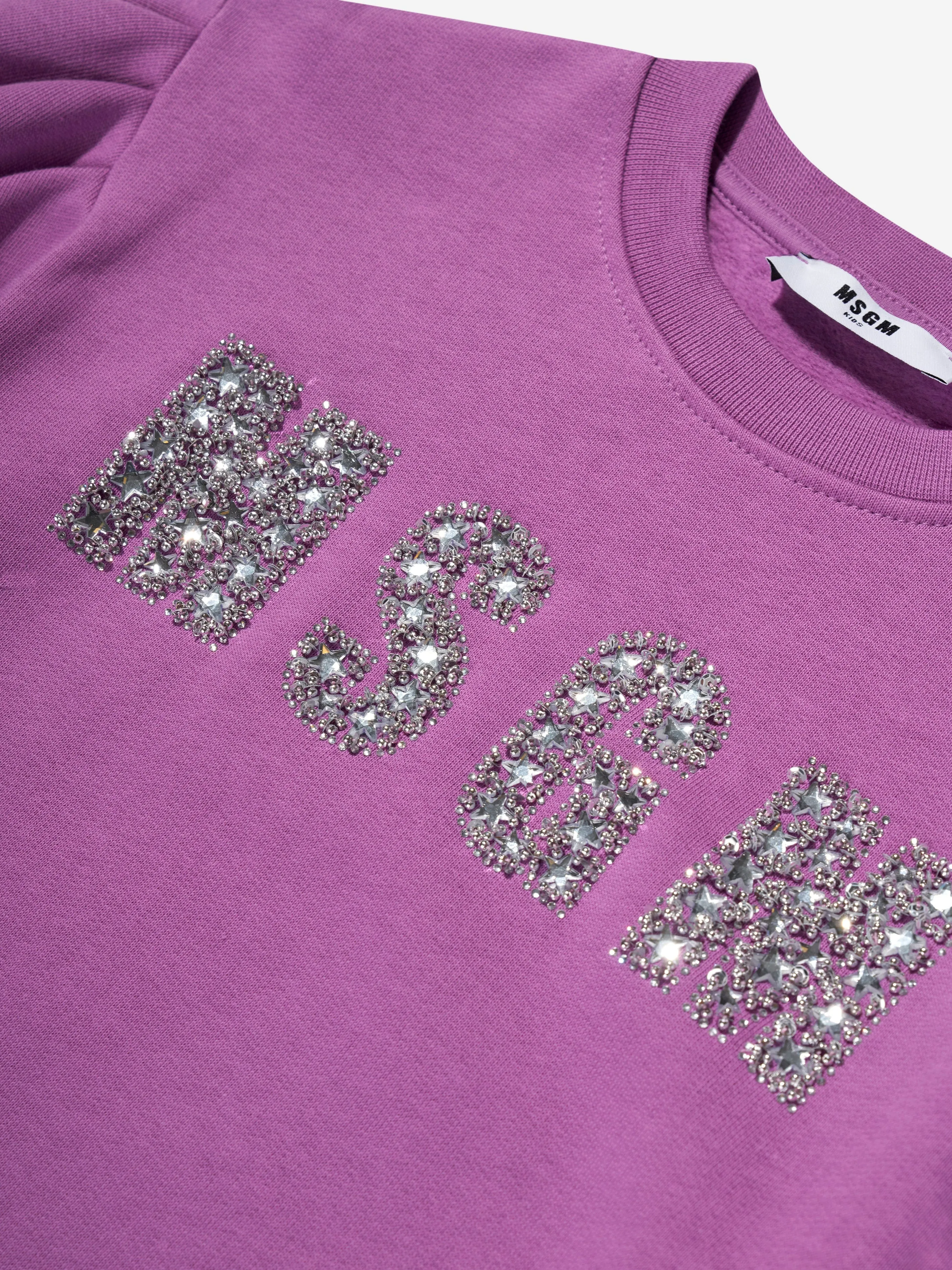 Robe Pull MSGM Girls avec Logo en Violet