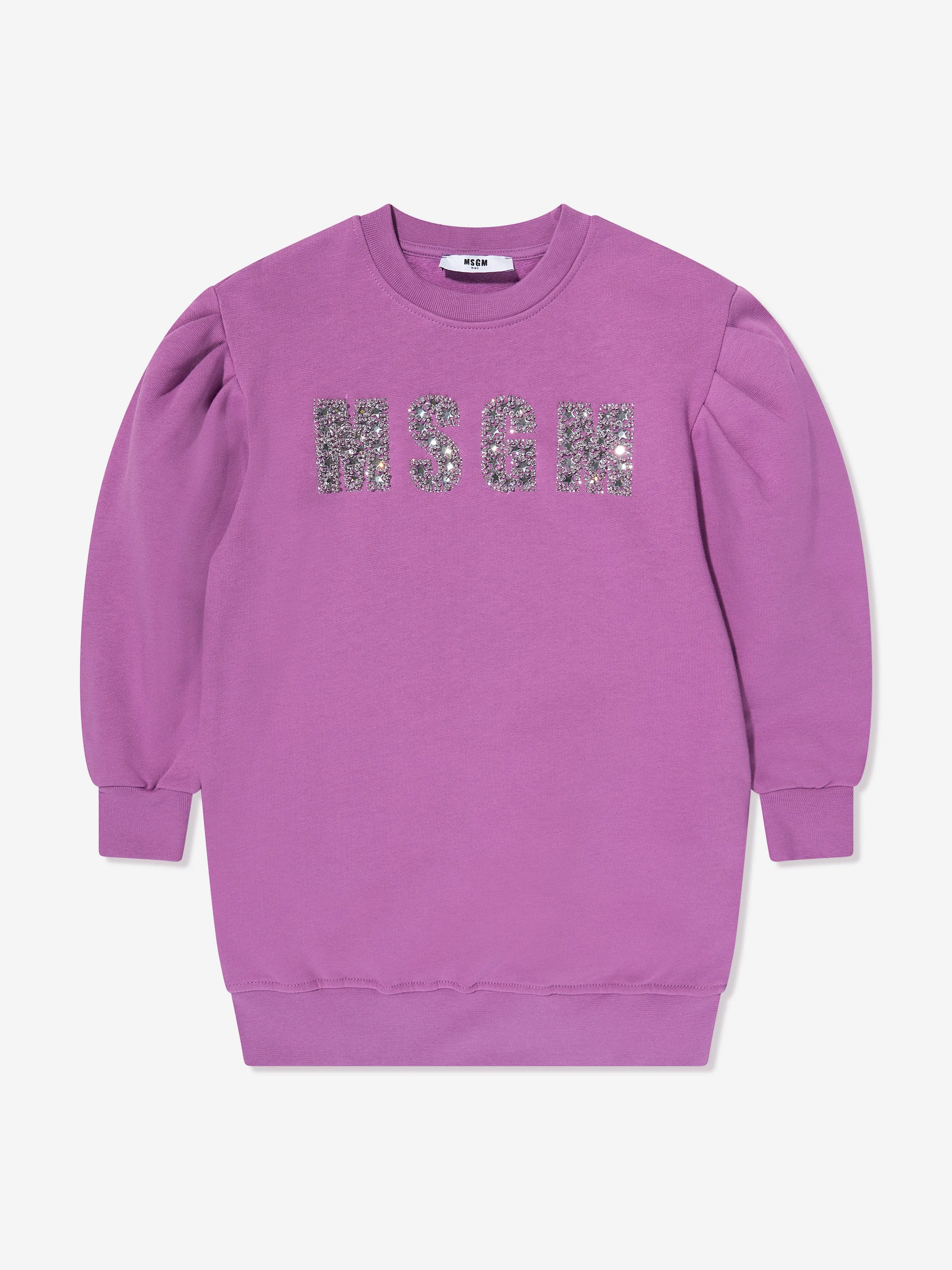 Robe Pull MSGM Girls avec Logo en Violet