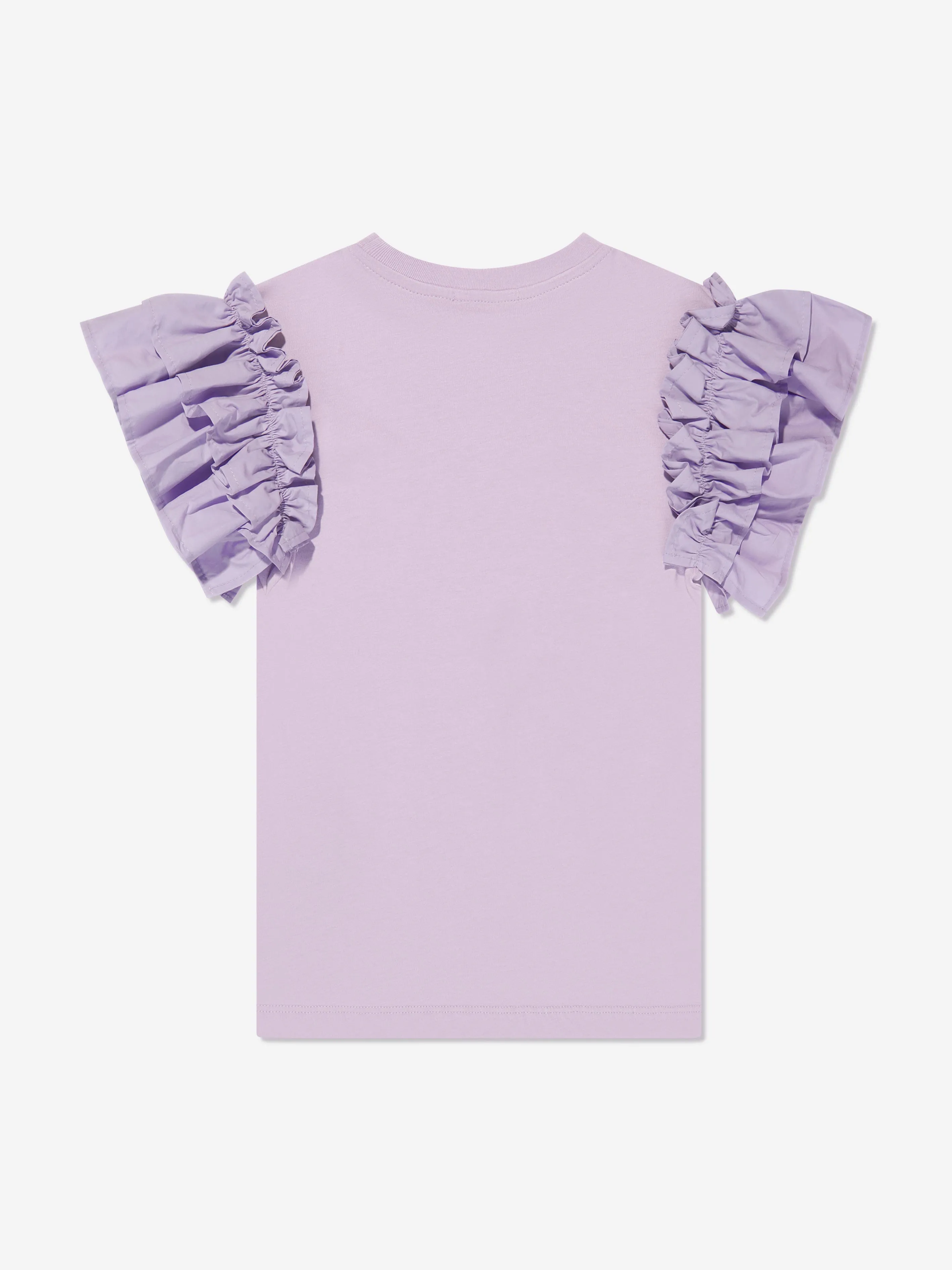 Robe T-shirt MSGM pour filles à manches volantées en lilas