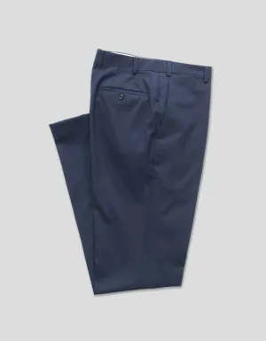 PANTALON TROPICAL EN LAINE MARINE