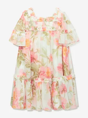 Needle & Thread Girls Peony Promise Chiffon Dress in Multicolour