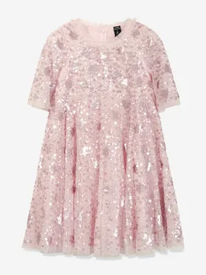 Robe étoiles filantes pour filles Needle & Thread en rose