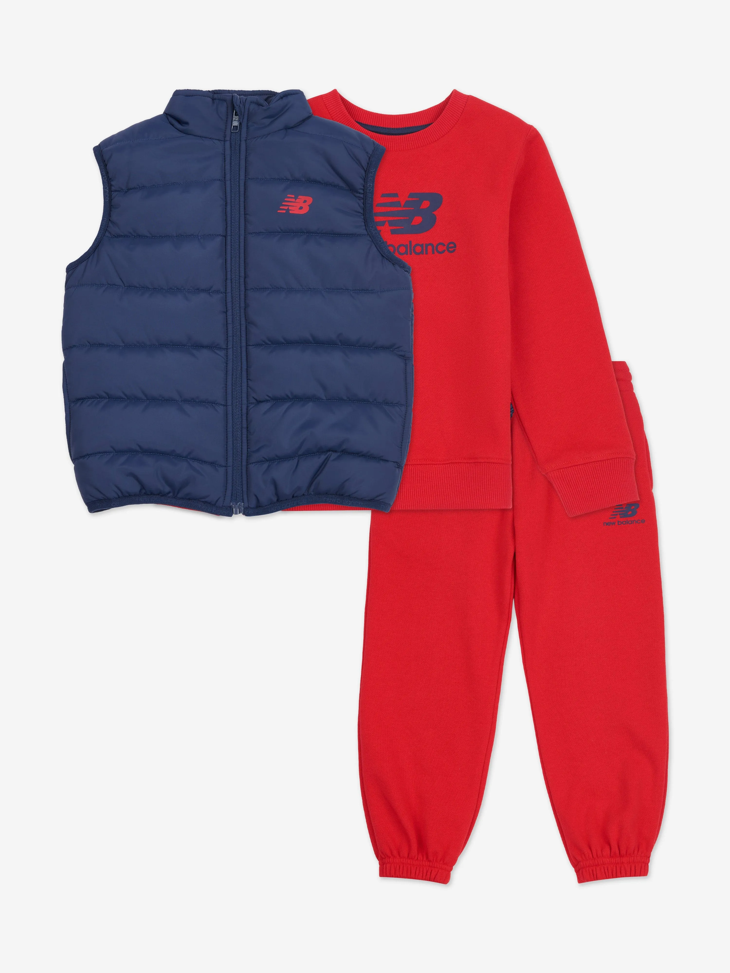 New Baby Boys Ensemble de Survêtement et Gilet Rouge de New Balance