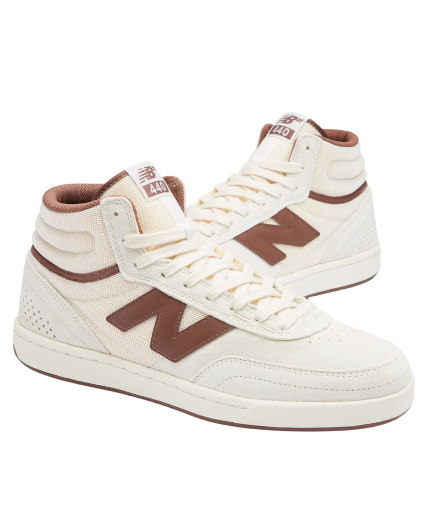 New Balance Sneakers Numeric 440 High V2 en Sel de Mer et Brun Foncé