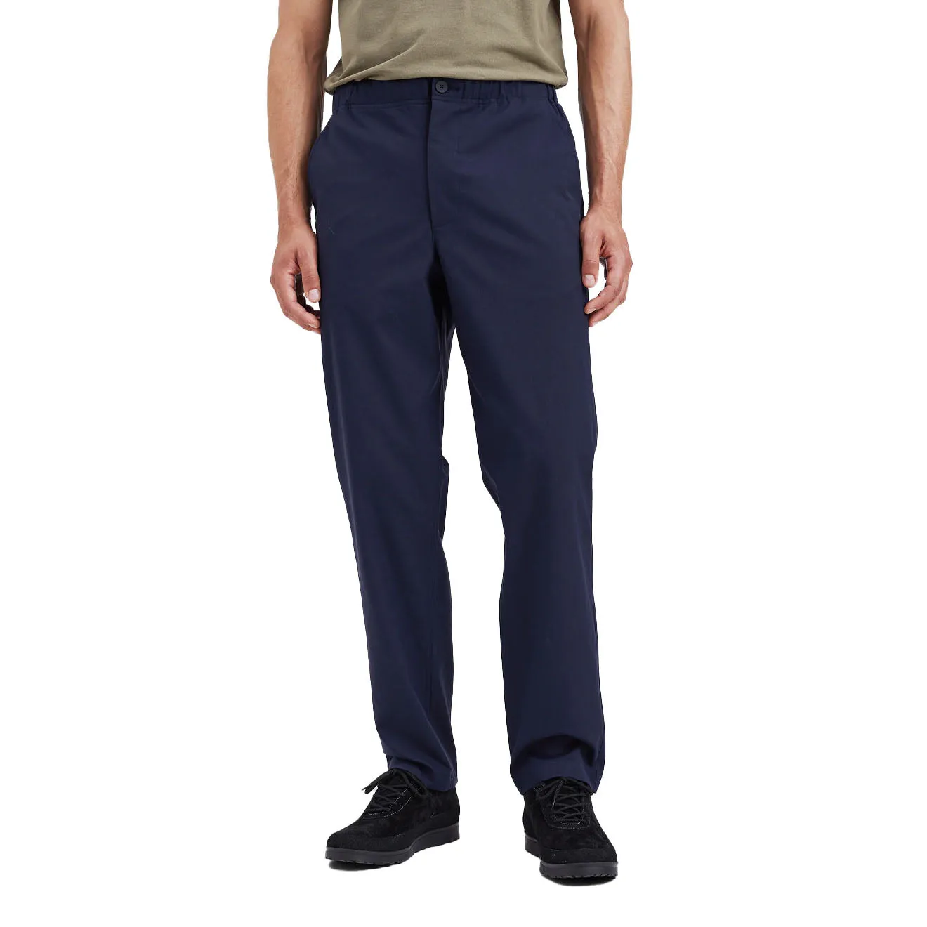 Norse Projects Ezra Pantalon détendu en sergé Solotex Bleu marine foncé