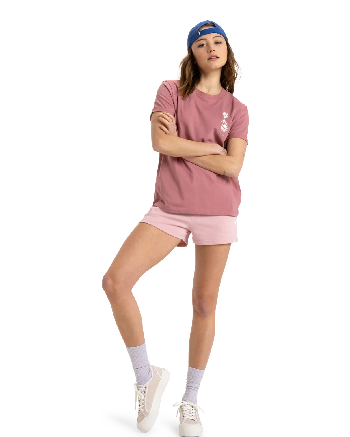 T-shirt artistique Oceanregular en rose chiné