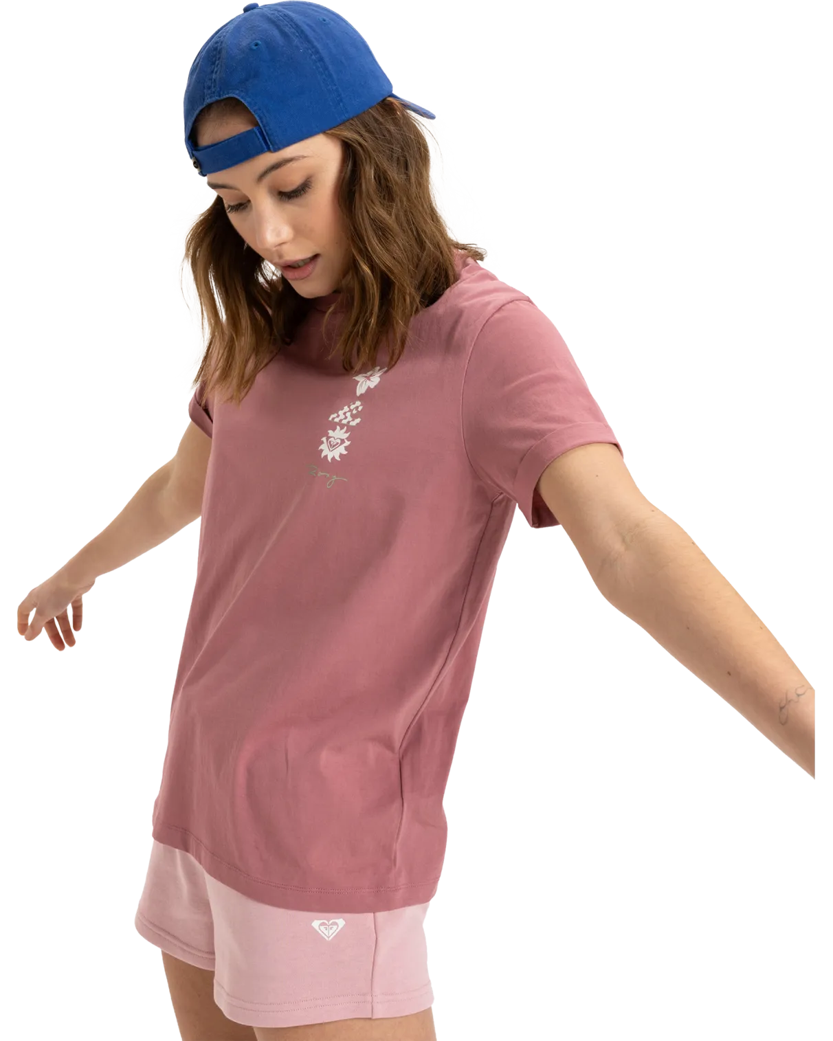 T-shirt artistique Oceanregular en rose chiné