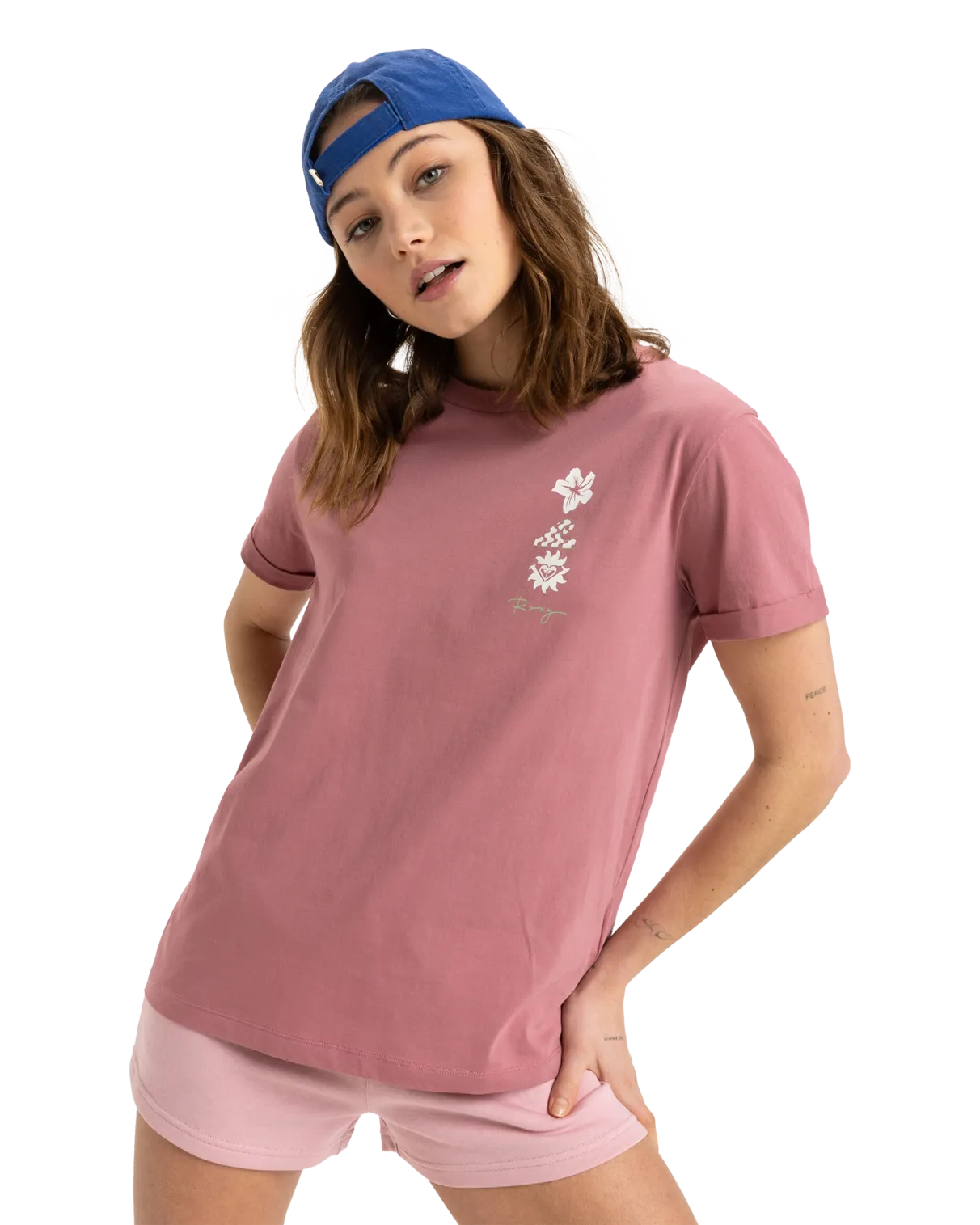 T-shirt artistique Oceanregular en rose chiné