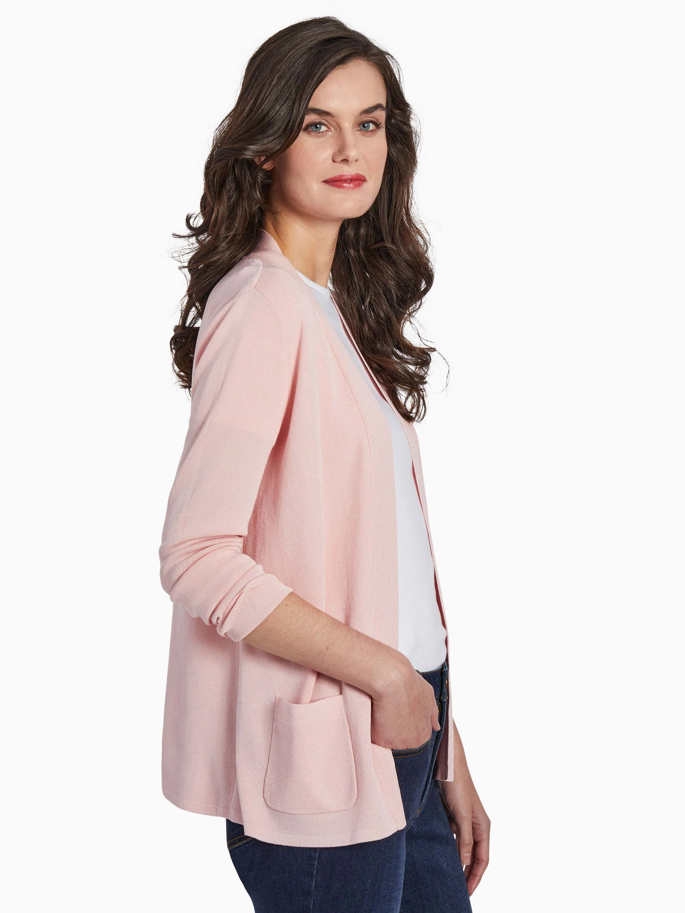 Cardigan ouvert à boutons avant