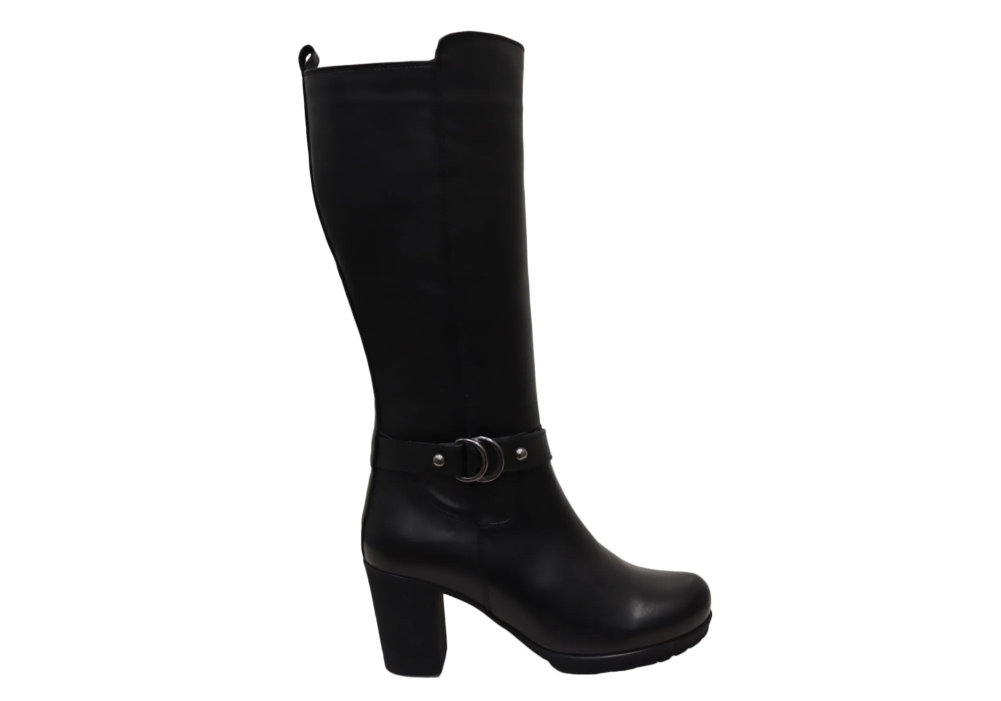 Bottes Femme Orizonte Cadby Européennes Confortables en Cuir à Mi-Mollet Chaussures Orizonte