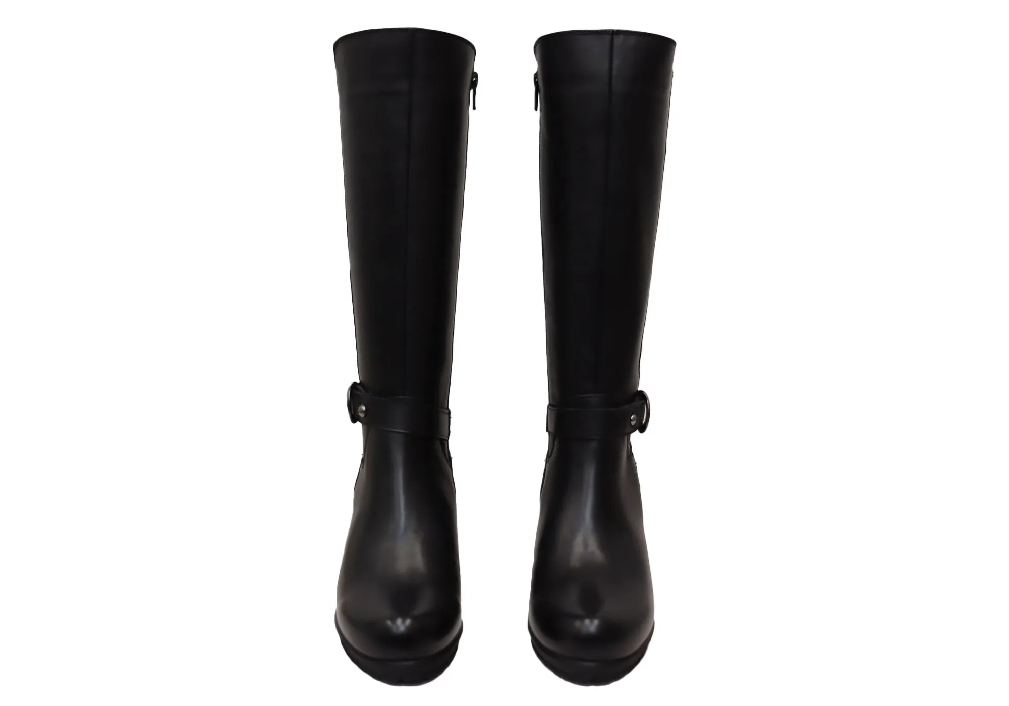 Bottes Femme Orizonte Cadby Européennes Confortables en Cuir à Mi-Mollet Chaussures Orizonte