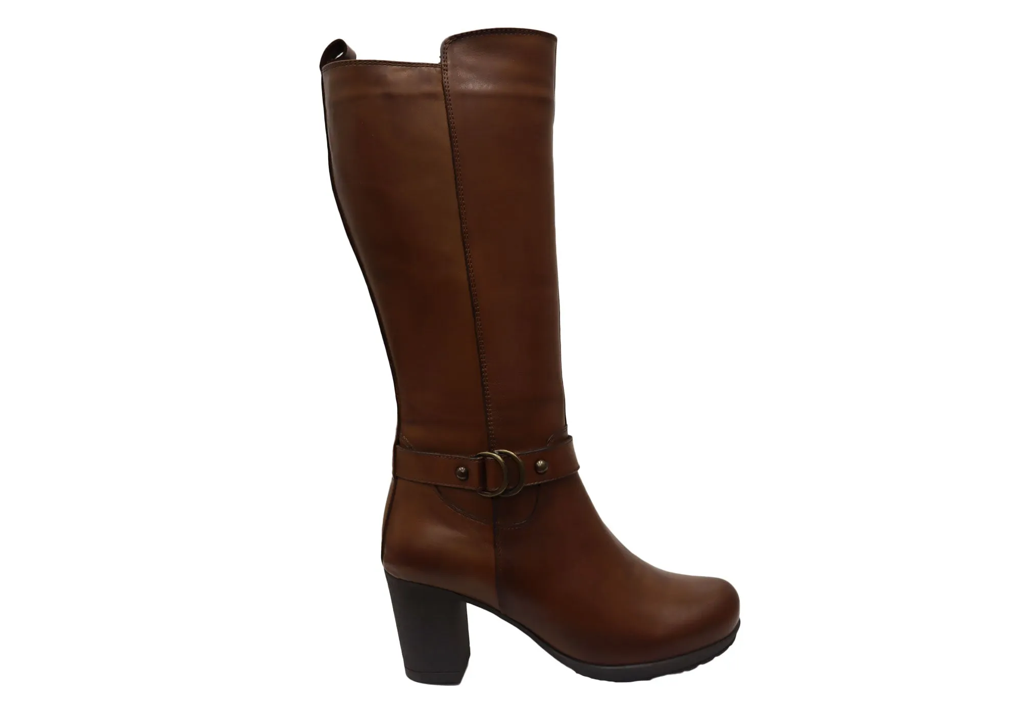 Bottes Femme Orizonte Cadby Européennes Confortables en Cuir à Mi-Mollet Chaussures Orizonte