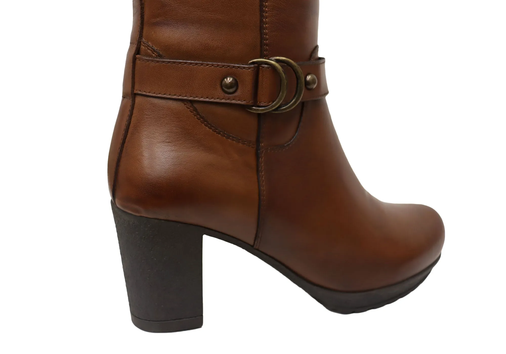 Bottes Femme Orizonte Cadby Européennes Confortables en Cuir à Mi-Mollet Chaussures Orizonte