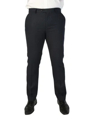Pantalon Oscar en Laine Mélangée Tweed Décontracté Formel