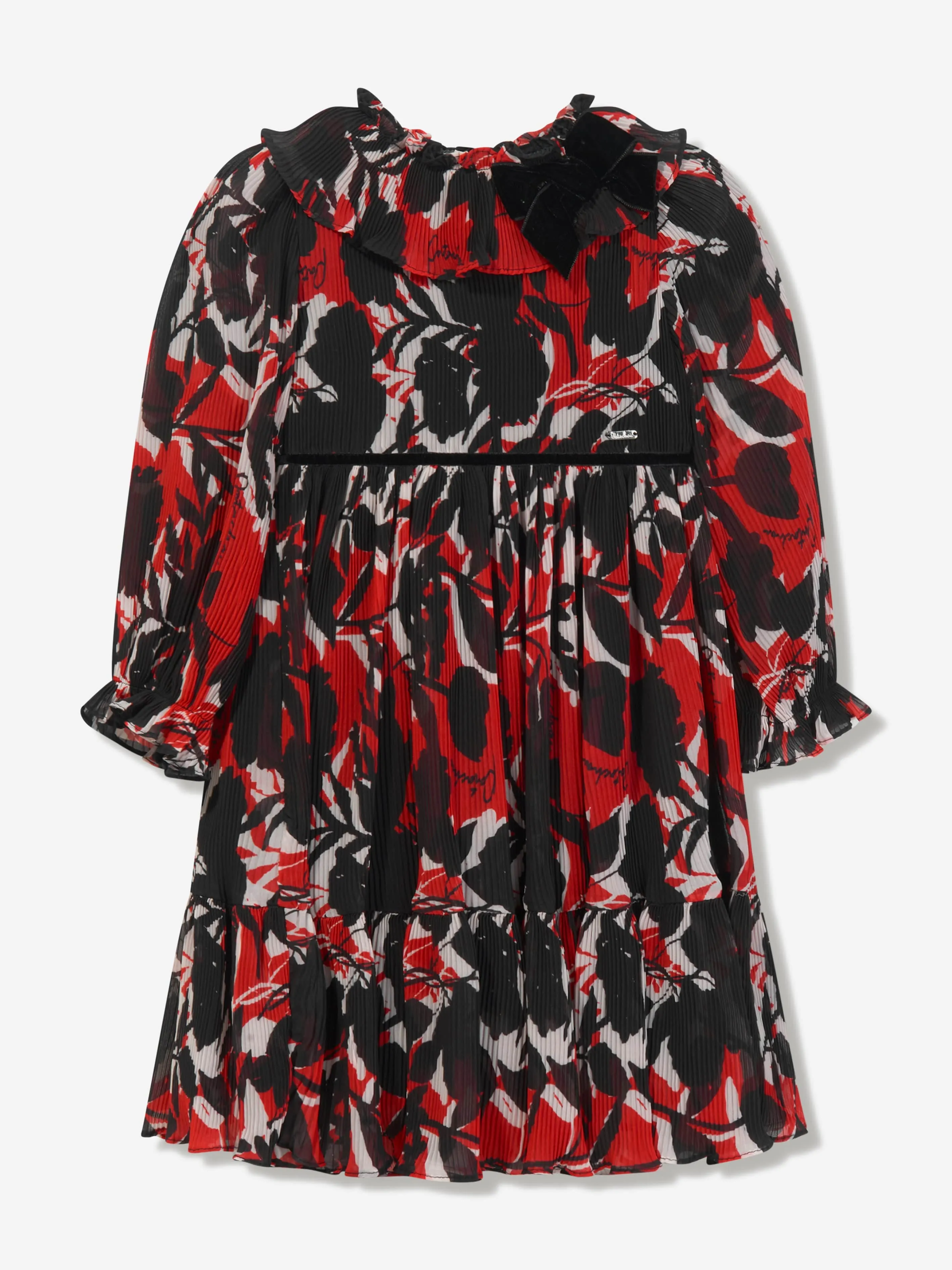 Robe en mousseline fleurie Patachou Girls en noir