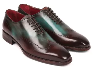 Paul Parkman Chaussures Paul Parkman Oxfords Wingtip Goodyear Welted en Marron & Turquoise