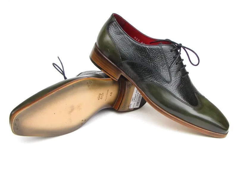Paul Parkman Chaussures Paul Parkman Richelieu en Cuir Flottant Homme en Vert