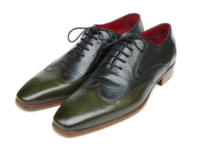 Paul Parkman Chaussures Paul Parkman Richelieu en Cuir Flottant Homme en Vert