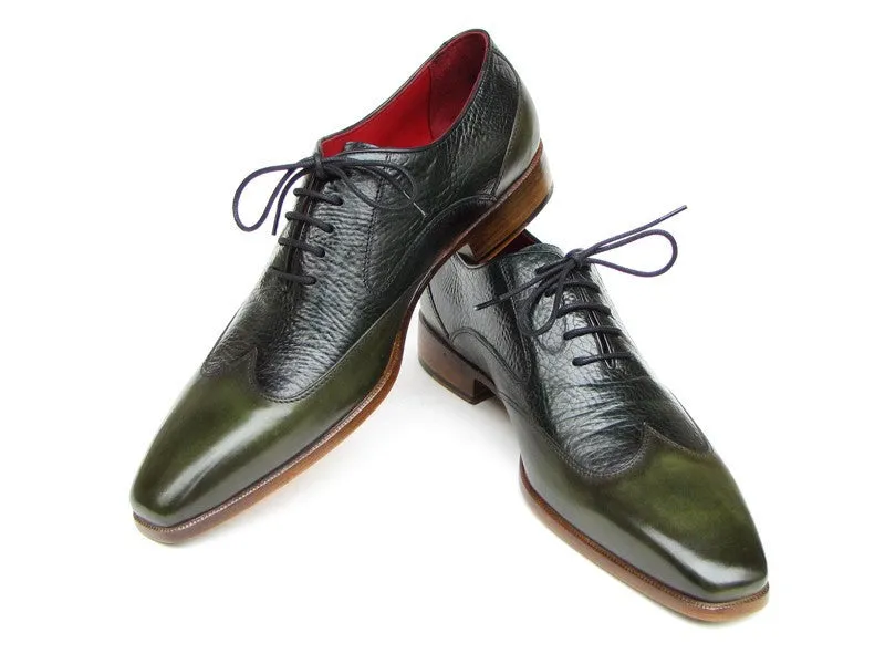 Paul Parkman Chaussures Paul Parkman Richelieu en Cuir Flottant Homme en Vert