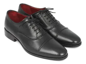 Paul Parkman Chaussures Paul Parkman Oxfords en cuir à bout captif peints à la main pour hommes en noir