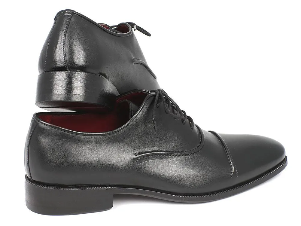 Paul Parkman Chaussures Paul Parkman Oxfords en cuir à bout captif peints à la main pour hommes en noir