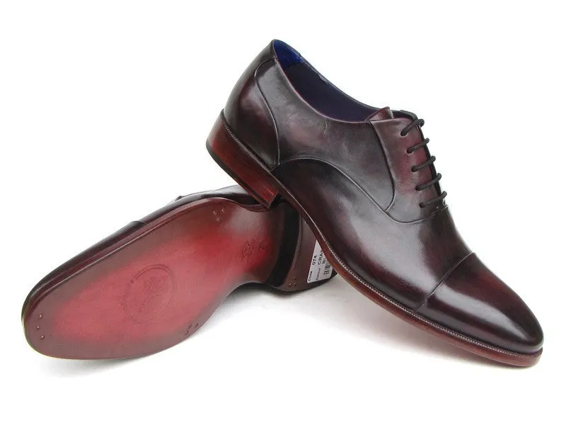 Paul Parkman Chaussures Paul Parkman Oxfords en cuir peint à la main pour hommes en noir et violet