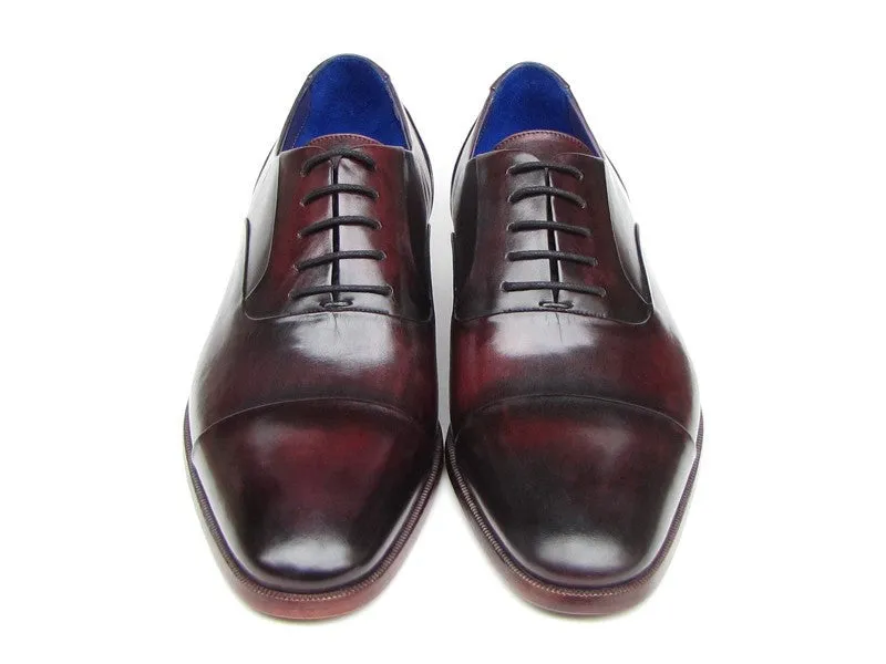 Paul Parkman Chaussures Paul Parkman Oxfords en cuir peint à la main pour hommes en noir et violet