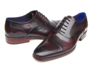 Paul Parkman Chaussures Paul Parkman Oxfords en cuir peint à la main pour hommes en noir et violet