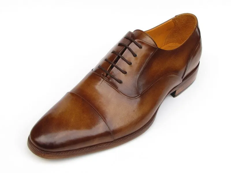 Paul Parkman Chaussures Paul Parkman Oxfords en cuir peint à la main pour hommes en marron