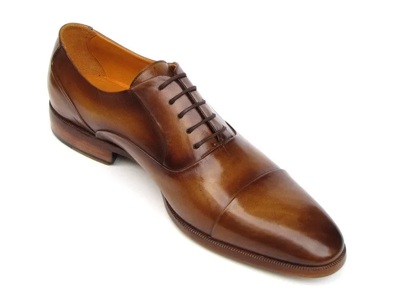 Paul Parkman Chaussures Paul Parkman Oxfords en cuir peint à la main pour hommes en marron