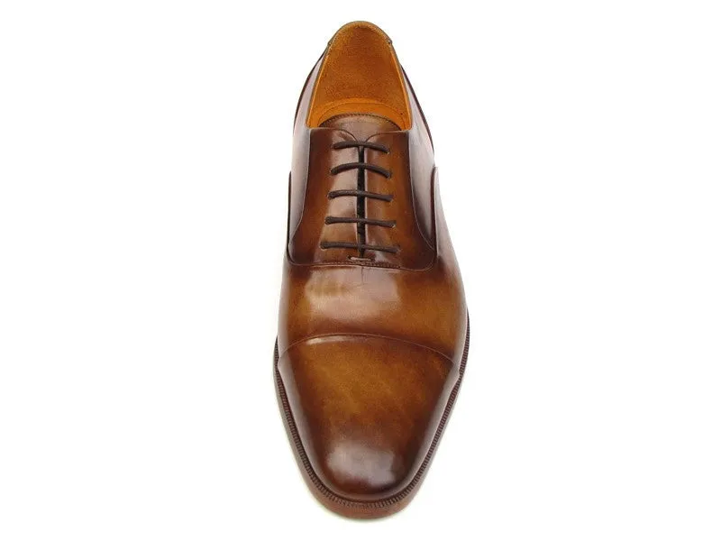 Paul Parkman Chaussures Paul Parkman Oxfords en cuir peint à la main pour hommes en marron