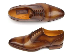Paul Parkman Chaussures Paul Parkman Oxfords en cuir peint à la main pour hommes en marron