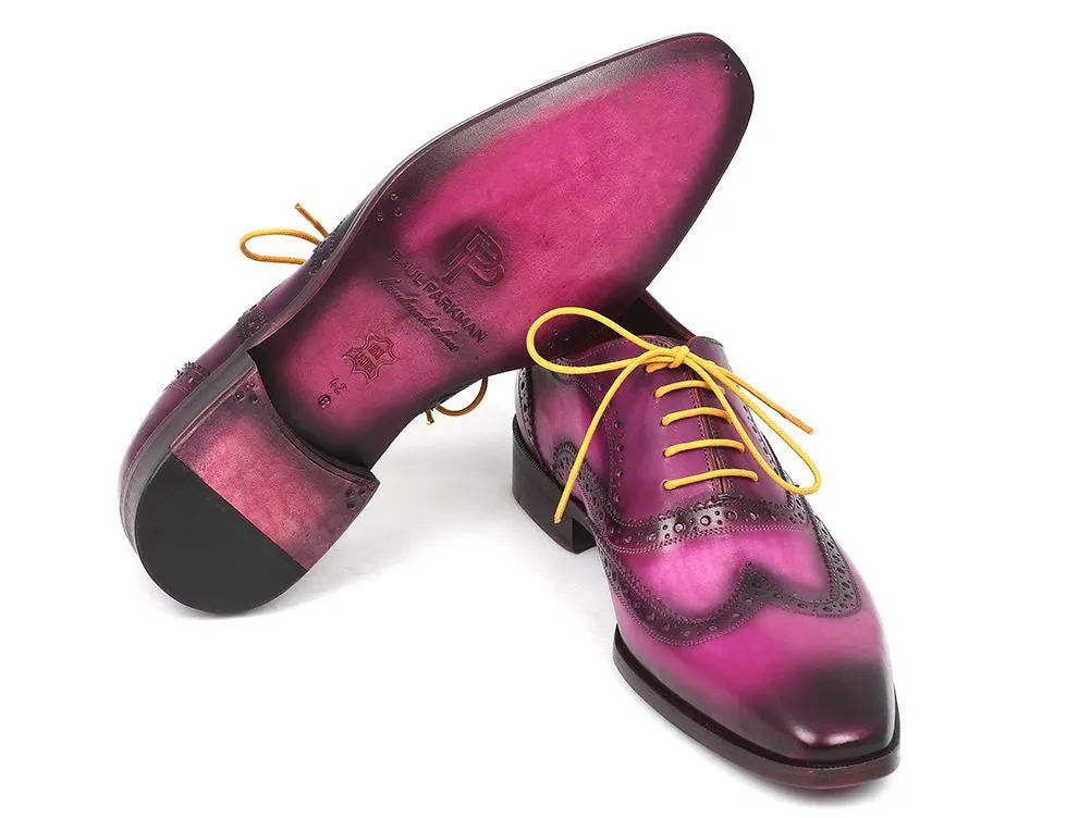 Paul Parkman Chaussures Paul Parkman Richelieu en cuir peint à la main pour hommes en lilas