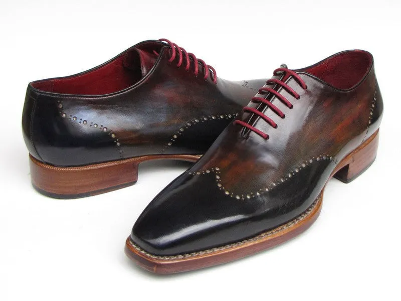 Paul Parkman Chaussures Paul Parkman Richelieu en cuir peint à la main pour homme en bleu marine, rouge et noir
