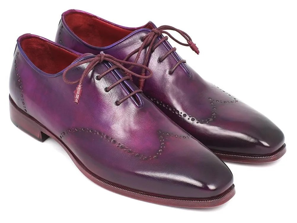 Paul Parkman Chaussures Paul Parkman Richelieu en cuir peint à la main pour hommes en violet